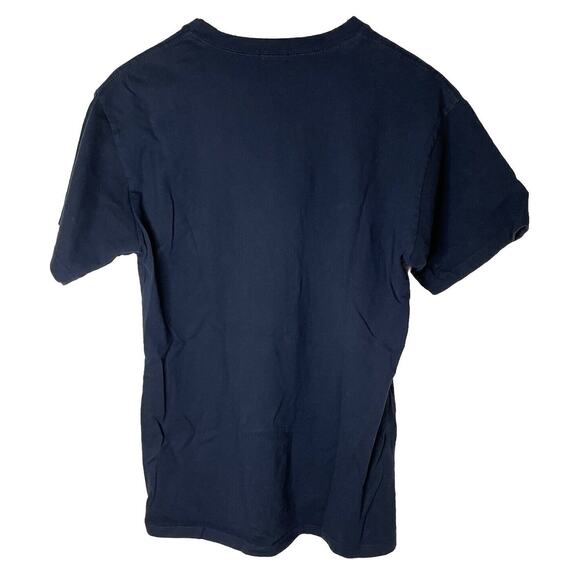 Brandy Melville John Galt California Pink Bear Logo Navy T-Shirt Women Sz S / M - Picture 2 of 7